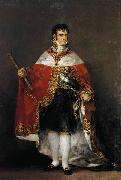 Francisco de Goya Portrait of Ferdinand VII of Spain in his robes of state USA oil painting artist